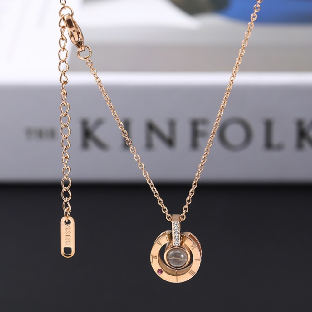 I Love You Gift Circle Stone Necklace - Picture 12 of 12